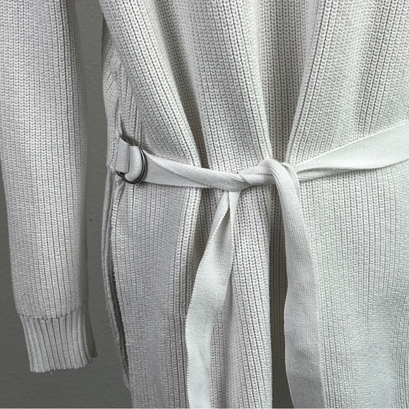 Athleta West End Tunic Sweater Slit side belt White/Ivory Size S - Picture 13 of 14